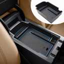 RUNROAD Upgraded Center Console Organizer Tray Compatible with Chevy Blazer 2026 2025 2024 2023 2022 2021 2020 2019 Accessories, ABS Materials Secondary Storage Box Insert Armrest Console Tray, Blue