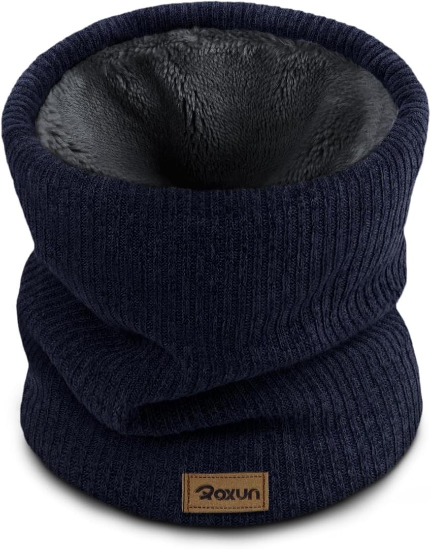 ROXUN Winter Neck Gaiter, Neck Warmer Cover Ski Gaiters for Men/Women | Soft Thick Fleece; Gentle on Skin; Stretchy Fit; Multi-function; Elegant Chic Look; Multi-color Options