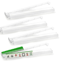 Jibrelxion 4 Pack 17.6 in Modern Mahjong Racks with Pushers, Clear Acrylic American Mahjong Tile Pushers, Plastic AllinOne Rack with Push Rods Combo for Game