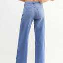 EMMIOL Baggy Straight Leg Jeans Women, Mid-High Rise Denim Pants, Y2K Vintage Distressed Stretchy Loose Fit with Large Pocket，Boyfriend Wide Leg Trousers Casual,Vintage Blue (Blue, XS)