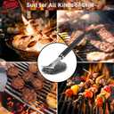 TNTOR Grill Brush with Scraper, 18" Adjustable Handle BBQ Grill Brush for Outdoor Grill, Extra Strong Grill Cleaner Accessories for Grill/Smoker/Gas/Charcoal Grill Cleaning-Grill Gifts for Men/Dad