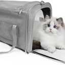 Cat Carrier, Pet Carrier for Small/Medium Cats Dogs (Up to 16 lbs), Cats Carrier Soft-Sided, Portable Foldable Pet Bag, Large Comfort Carrier for Outdoor Travel