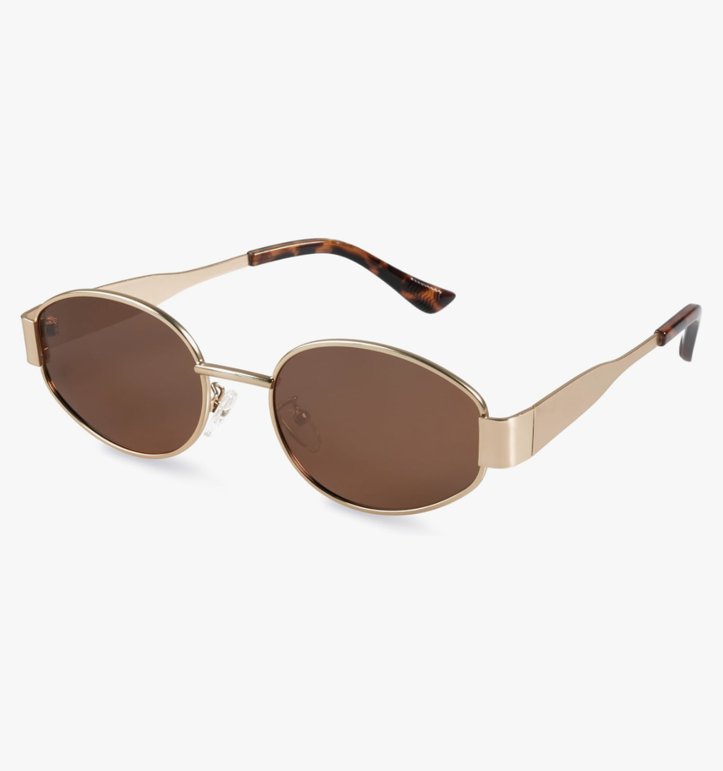 livho 2025 Trendy Oval Sunglasses - Stylish Polarized Shades for Everyday - Retro Metal Frames