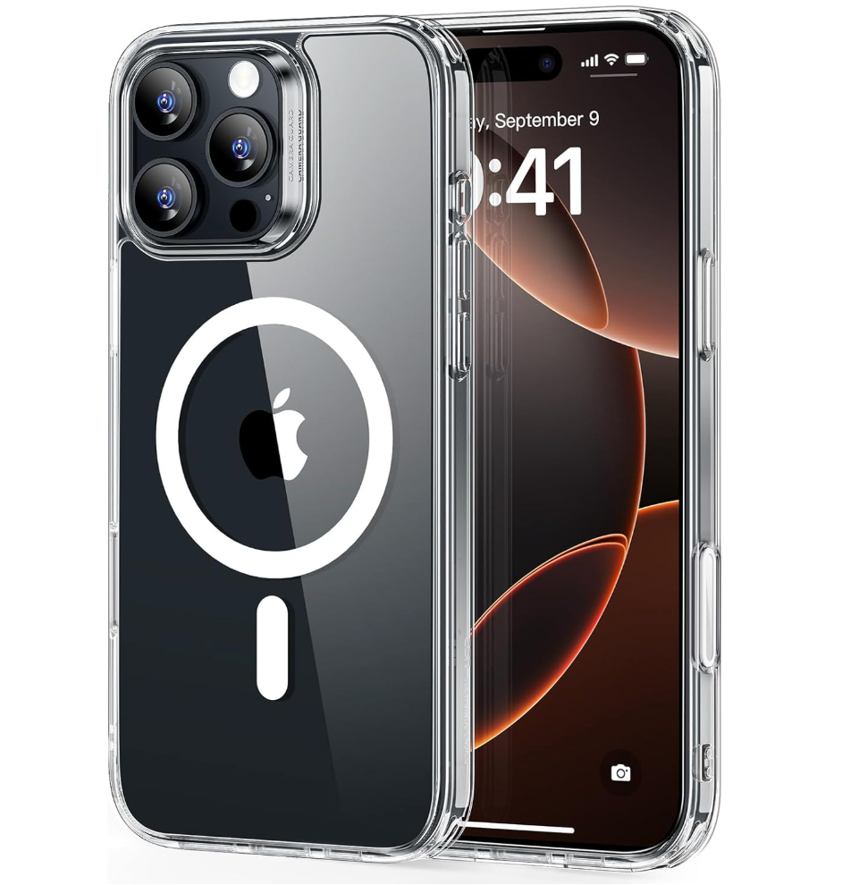 ESR for iPhone 16 Pro Max Case, Camera Control, Compatible with MagSafe, Shockproof MilitaryGrade Protection, Magnetic Phone Case for iPhone 16 Pro Max, Classic Hybrid Case (HaloLock), Clear
