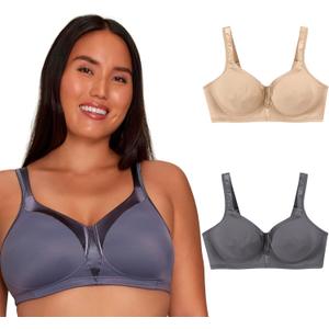 PLAYTEX Women's 18 Hour Silky Soft Wireless Bra, Smoothing Full-Coverage T-Shirt Bra, Single and 1 Pack (38D)