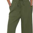 AUTOMET Womens Jumpsuits Dressy Summer Outfits Casual Sleeveless Wide Leg Long Pants Rompers Fashion Clothes (Large, Army Green)