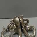 Creative Co-Op Octopus Shaped Silver Resin Bookends (Set of 2 Pieces)