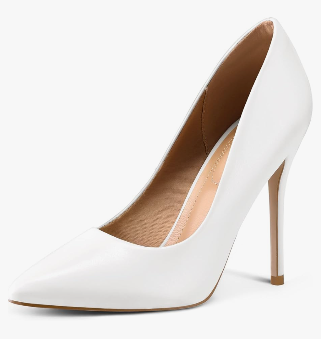 mysoft Women's High Heels Pumps Closed Pointed Toe Stiletto 4IN Heels Dress Wedding Shoes 8.5