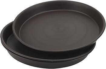 15 Inch Plant Saucer, Black Plant Plates to Catch Water, Pebble Tray for Plant Humidity, Flower Pot Saucers for Indoor and Outdoor Garden(2PCS)