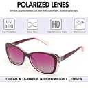 SIPHEW Retro Small Wrap Sunglasses for Women | Lightweight Square Frame with 100% UV400 | Polarized Shade for Womens