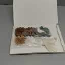 OBBOLO 11 Pcs Paper Christmas Trees and Hanging Ornaments, White Sage Green and Brown Christmas Paper Honeycomb Decor for Xmas Home Decor Indoor and Table Centerpiece