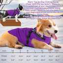 Fragralley Dog Coat with Harness Built in, Waterproof Windproof Reflective Warm Puffer Jacket, Fleece Lined Vest Winter Parka for Dogs​ L