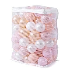 Realhaha Ball Pit Balls Plastic Balls for Baby Girls Toddlers Kids Play Tent Pool Playhouse Playpen Party Decoration, Pink White