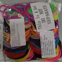 TecUnite 200 Pieces No Metal Hair Elastics Bulk Rubber Bands Hair Ties Ponytail Holders for Women(Multicolor) (3 x 50 mm (200 Count))