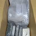Nervure 350PCS Silver Plastic Dinnerware - White and Silver Disposable Plates for 50 Guests - 100 Disposable Plates, 150 Plastic Silverware, 50 Cups, 50 Napkins for Wedding & Party