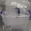 Ggbin 4 Pack 6 Quart Latching Storage Box, Small Lidded Storage Container Bin with Handle, Clear