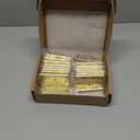 Door Hinges Satin Brass - 30 Pack Gold Door Hinges 3.5 Inch Rounded Interior Door Hinge with 5/8" Radius - 3 1/2 Inches Flat Iron Brass Hinges for Residential Standard Doors