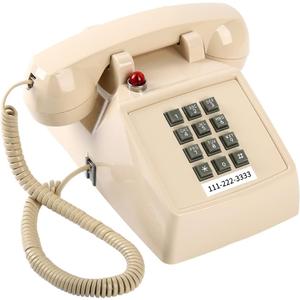 HTMengt Retro Traditional Landline Phone Ringing Indicator,Classic 2500 Analog Desk Phone Hearing Aid for Seniors, Vintage Corded Desk Telephone Metal Bell, Old School Phone for Home,Beige