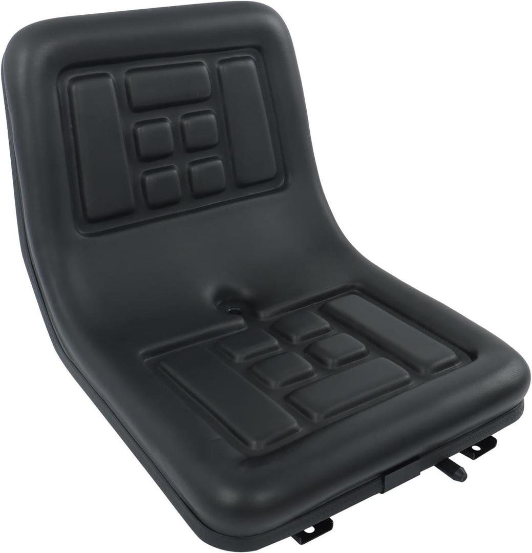 ALL-CARB Universal Compact High Back Lawn Tractor Seat with Central Drainage Holes Replacement for Riding Lawn Mowers
