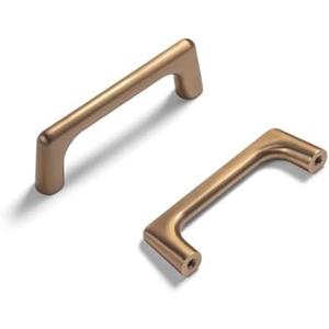 Goo-Ki Champagne Copper Cabinet Pulls with 3''Hole Centers, Zinc Alloy Cabinet Handles for Dresser,Wardrobe,Cupboard, 6 Pack