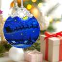 Starry Night Christmas Ornaments  Christmas Decoration, Holiday Decor, Xmas Stocking Stuffers, Gift Idea, Gifts for Art Lover, Coworker, Friend, and Family - Santa's Sleigh (Reindeer)