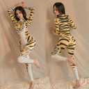 Women's sexy cosplay long sleeved zippered jumpsuit Japanese anime tight fitting underwear