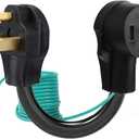 Eversimpleinc 4 to 3 Prong Dryer Adapter with Green Ground Wire - Connects New Dryer to Old Receptacle, 10-30P to 14-30R