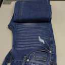 Flamingals Bootcut Jeans for Women Mid Rise Stretchy Ripped Western Distressed Jeans Butt Lifting Denim Pants Without Belt (Medium, Navy Blue)