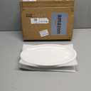 DOWAN 14" Serving Platters for Entertaining, Oval White Serving Plates, Party Serving Trays and Platters Oven Safe, Porcelain Dinner Serving Tray Serving Dishes for Meat, Set of 2 (14 in  8 in)