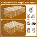 VISCOO 20 Panels Small Animal Playpen, Pet Playpen, C&C Cage for Guinea Pigs, Rabbit/Bunny Cage, Puppy Play Pen, Indoor Outdoor Portable Metal Wire Yard Fence(White)