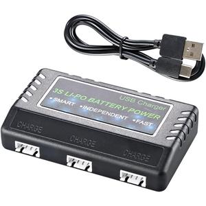 3 in 1 3S 11.1V USB LiPo Battery Balance Charger Cable 800mA with XH-4P Connector Plug for RC Car Boat Rock Crawler FPV Drone Quadcopter Battery Charger