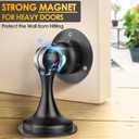 Door Stoppers Magnetic Door Catch - Stainless Steel Heavy Duty Door Holder Stops for Bottom Top of Door - Wall Floor Mounting No Drill 3M Adhesive & Screws Strong Magnet Keep Door Open 1 Pack