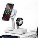 ESR 100W 6-in-1 GaN Charging Station with CryoBoost, Compatible with MagSafe Charger Stand, Magnetic Wireless Charger for iPhone 17/16/15/14/13/12, Apple Watch, AirPods Pro/3/2, Classic White