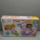 Bright Starts Pink Vibrating Baby Bouncer, Removable Toy Bar with 2 Toys, Nonslip Feet, 0-6 Months Up to 20 lbs (Wildflower Wonders)