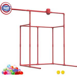 GoSports Backyard Water Toy Game for Kids & Adults - Splash Tower Burst Water Balloon Dunk Tank
