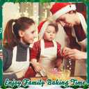 8 Pieces Christmas Silicone Spatula Santa Claus Pattern Set Xmas Cake Silicone Spatula with Wooden Handle for Kitchen Stirring Cooking Baking(Stripe Color)