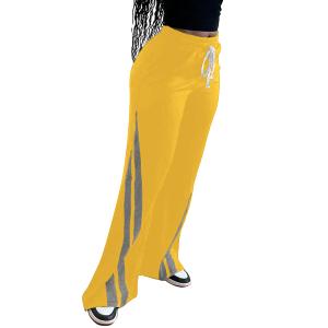 Ulovmi Women's Baggy Track Pants Drawstring Elastic Waist Jogging Sweatpants Wide Leg Casual Long Joggers Pants Yellow L