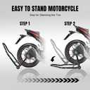 Jack Boss Motorcycle Stand Rear Combo Wheel Lift Stand, 500Lbs Capacity, Swingarm Spool Paddock Stand for Sport Bike, Fit for Yamaha, for Honda, Suitable for Kawasaki Black