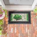 Evergreen Sassafras St. Patrick's Day Truck Switch Mat Inserts, Interchangeable Front Door Mat Outdoor Entrance, Indoor Door Mats for Entryway, 22 x 10 Inches Sassafras Shamrocks Doormat Inserts