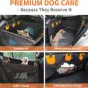Dog Car Seat for Large Dogs & Medium Dogs Up to 110 lbs - Pet Backseat with Waterproof Cover, Adjustable Safety Belt, Breathable Mesh & Storage Pocket - Back Seat Extender for SUV, Sedan, Truck