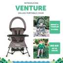 Baby Delight Go with Me Venture Portable Chair | Indoor and Outdoor | Sun Canopy | 3 Child Growth Stages | Grey