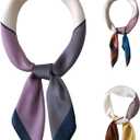 27.5 Inch Silk Feeling Scarf for Women Square Satin Head Scarf Hair Wrap Bandana