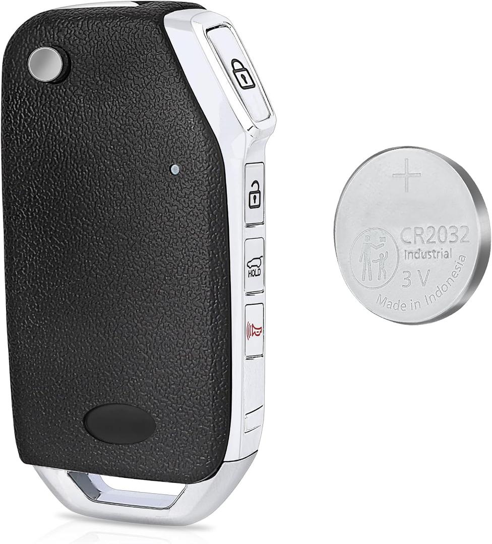 Beefunny Flip Key Fob Replacement for Kia Forte 2019 2020 2021 Remote Control Car Key fob Transmitter 433MHz FCC ID:CQOTD00660 P/N:95430-M6000
