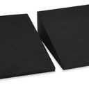 StrongTek 13" Large Yoga Foam Wedge, Slant Board, Calf Stretcher, Improve Lower Leg Strength, Stability, Incline Wedge, Knee Pad, Back Support, Footrest Cushion, Physical Therapy, One Pair (Basic-Black)