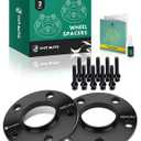 YHTAUTO 5x120 Hub Centric Wheel Spacers 10 mm Compatible with BMW 1/3/5/6/7/8/M3/M5/M6/Z3/Z4/Z8 Series, w/ M12x1.5 & 10.9 Grade Studs, 72.56 mm Hub Bore 5 Lug 2PCS Black Wheel Spacer