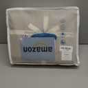 MooMee Bedding Sheet Set 100% Washed Cotton Linen Like Textured Breathable Durable Soft Comfy (Heathered Tannish Linen Grey, King)