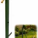Garden Hose Holder 33 Inch with Elbow Connector Water Hose Holder Stand, Rust-Resistant Heavy Duty Metal, Outdoor Faucet Extender, Easy Installation for Yard, Lawn & Garden