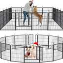 Mr IRONSTONE Dog Playpen with Anti-Rust Coating  32" Height 16 Panels Portable & Foldable Indoor/Outdoor Pet Fence for Large, Medium, or Small Dogs  Durable Exercise Pen