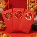 KYMY 2026 Vietnamese New Year Stickers, 180pcs Tt Vit NAM Spring Festival Paper Decals, Lunar New Year Zodiac Horse Round Labels for Party Favors Bottle Laptop Envelope Decorations