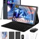 2026 Upgraded 12.2 inch Tablet, Android 16 Tablet with Keyboard, 2.5K QHD Display for High-Res Gaming/Art/Productivity, Up to 48GB+256GB+2TB TF,Octa-Core/10000mAh/Widevine L1/GMS/GPS